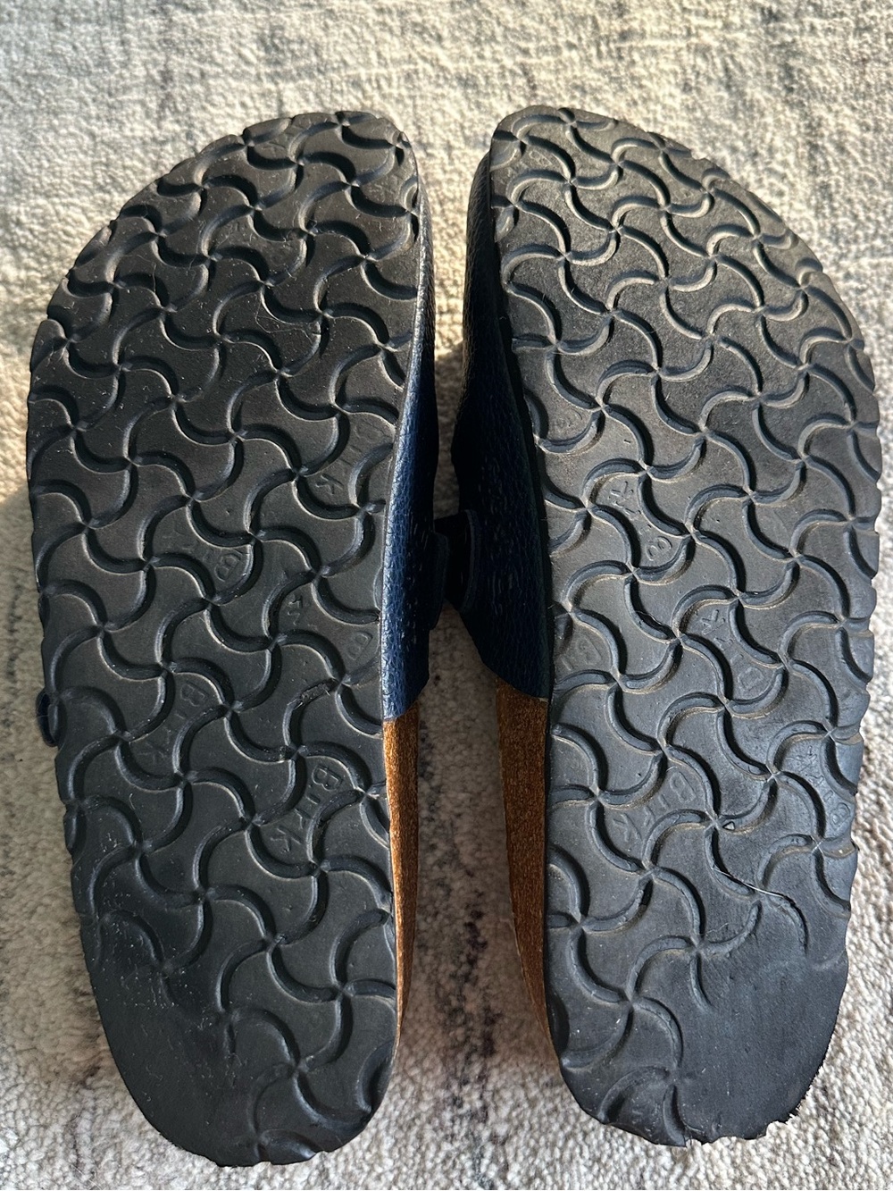 Birkenstock Women’s Navy Blue Leather Mary Jane clogs w Buckle size 38 (7.5 us) - Picture 6 of 11